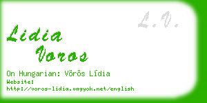 lidia voros business card